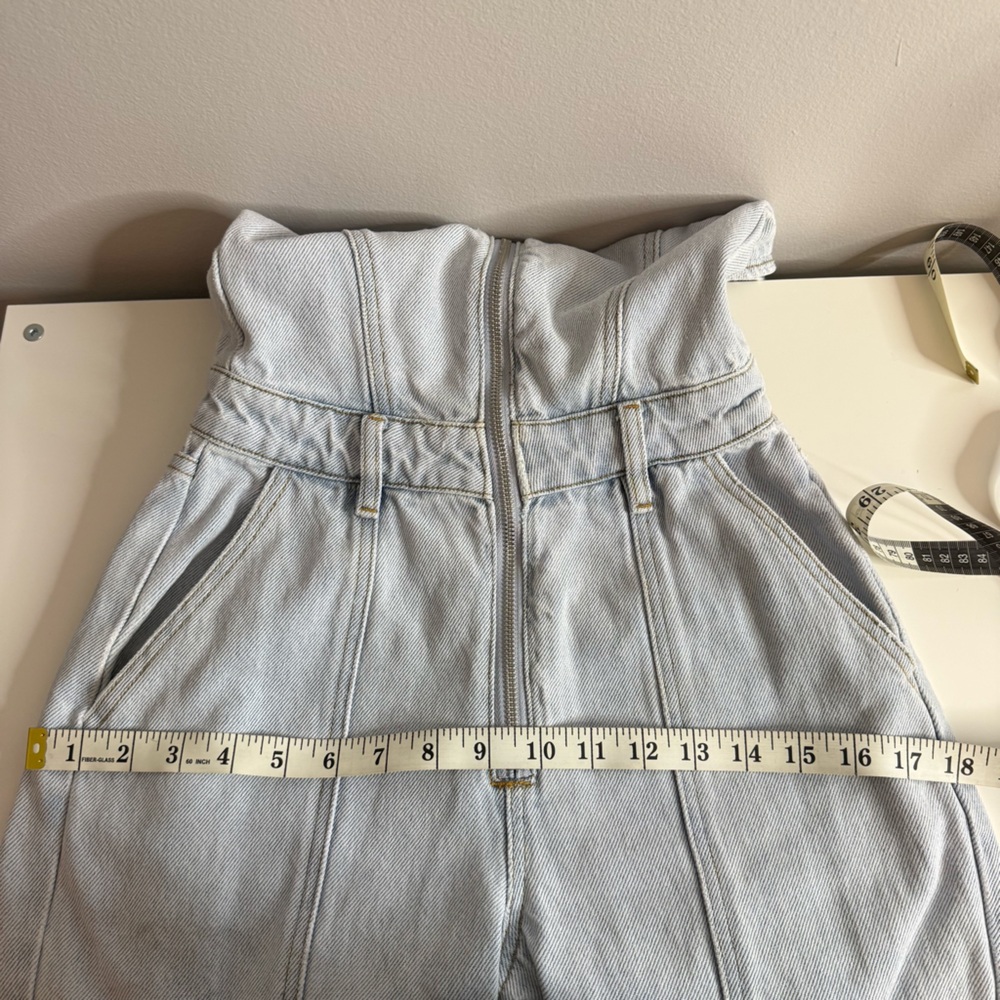We Wore What Denim Corset cargo Jumpsuit - size 2 - Picture 14 of 15